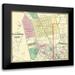 Thompson 23x20 Black Modern Framed Museum Art Print Titled - San Jose 1st Ward California Landowner