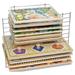 Melissa & Doug Deluxe Metal Wire Puzzle Storage Rack for 12 Small and Large Puzzles