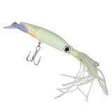 Luminous Squid Skirt Trolling 8.6in Artificial Fish Swimming Lure Fishing Glow for Marlin Dolphin Tuna Salmon Offshore