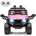 12V Kids Ride On UTV with Remote Control Kids Electric Vehicle Powered Wheels Car for Spring Suspension FM LED Lights AUX Port Music USB Kids Ride On Vehicle for 3-8 Years