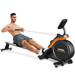 UPGO Magnetic Rowing Machine 350 LB Weight Capacity - Foldable Rower for Home Use with LCD Monaitor Tablet Holder and Comfortable Seat Cushion