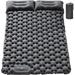 JIAN YA NA 1-2 Person Self-Inflatable Camping Mat Outdoor Double Sleeping Pad Air Mattress Gray