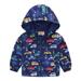 wofedyo baby boy clothes Toddler Kids Baby Boys Girls Cartoon Dinosaur Rainbow Camouflage Zip Windproof Jacket Hooded Trench Lightweight Kids Coats Windbreaker Casual Outerwear baby clothes