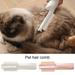 rygai Pet Grooming Comb Foldable Anti-knot Massage Remove Floating Hair Hangable Three-in-one Cat Combing Special Row Comb Pet Supplies Pink