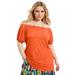 Plus Size Women's Puff Sleeve Off-The-Shoulder Top by June+Vie in Grenadine (Size 18/20)