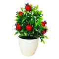 Hesroicy Mini Orange Pomegranate Tree Bonsai - Artificial Fruit - Simulated Plants for Home Decor - Plastic Courtyard Decoration