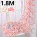 Morttic 2 Pcs Artificial Cherry Blossom Vine 1.8M Artificial Silk Flowers Cherry Blossom Hanging Vine Garland for Home Wedding Indoor Outdoor Garden Wall Decor Party Decoration (Light Pink)