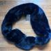 Anthropologie Accessories | Anthropologie Faux Fur Navy Stole With Velvet Lining Nwt | Color: Black/Blue | Size: Os