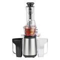 H.Koenig GSX18 Entsafter / Slow juicer / 1 L Fassungsvermögen / 400 W / Tropfstopsystem / mit Tresterbehälter / Edelstahl / schwarz