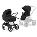 Hauck Walk N Care 2 in 1 Pram and Pushchair, Black - Stroller, Carrycot, Reversible Seat, Compact & Foldable, with Raincover