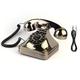 Retro Landline Phone Old Fashioned Push Button Dial Corded, Bronze Vintage Antique Telephone Landline Phone Decorative Desktop Caller for Home Office Hotel Decor
