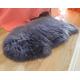 Woolous Genuine Sheepskin Rug 90x60 cm Small New Zealand Wool Area Rugs Extra Thick Soft Shaggy Carpet for Living Room, Bedroom, Chair (Purple-Grey)