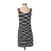 Ann Taylor LOFT Outlet Casual Dress - Mini: Black Stripes Dresses - Women's Size X-Small