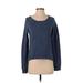 H by Bordeaux Sweatshirt: Blue Marled Tops - Women's Size X-Small