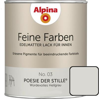 Alpina - Feine Farben Lack No. 03 Poesie der Stille hellgrau edelmatt 750 ml Buntlacke Image
