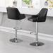 VECELO Adjustable Swivel Modern Bar Stools with Backs, Black Barstools/White Barstools(Set of 2/Set of 4)