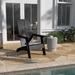 Modern Dual Slat Back Adirondack Style Patio Chair