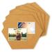 Magazine Natural Cork Hexagon Tiles Self Adhesive Board for Hanging Pictures and Messages