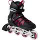 K2 Damen Inlineskates FREEDOM III 80 ALU, Größe 40 in Schwarz/Pinkt/Weiß