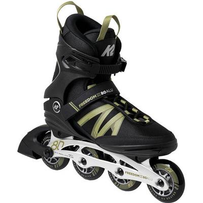 K2 Herren Inlineskates FREEDOM III 80 ALU, Größe 47 in Schwarz/Grün