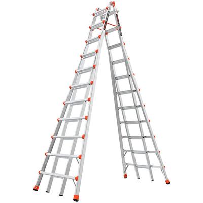 Little Giant Skyscraper 11' - 21' Type 1A Aluminum Adjustable Step Ladder 10121 - 300 lb. Capacity