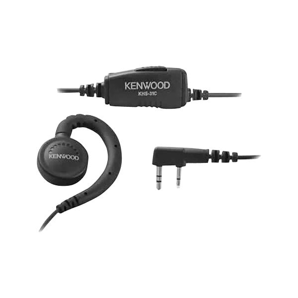 Kenwood KHS-31C Low-Profile C-Ring Ear Hanger with PTT Microphone for NX-P Series and TK-3000