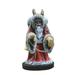 RABBITH Halloween Krampus Resin Statue Gothic Sheep Horn Santa Claus Sculpture Figurines Christmas Garden Desktop Decoration