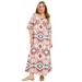 Plus Size Women's Halcion Boho Maxi Dress by June+Vie in Oatmeal Festival (Size 10/12)