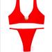 Victoria's Secret Swim | 5 Pc Heart Decor Red Swim Suit Size Small W Heart Accessory | Color: Gold/Red | Size: S
