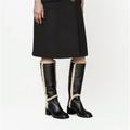 Gucci Shoes | Gucci Shearling Trim Knee High Black Boots 39 | Color: Black/Cream | Size: 8.5