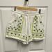 Anthropologie Shorts | By Anthropologie White Embroidered Shorts | Color: Green/White | Size: Xs