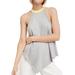 Free People Tops | Free People Twin Peaks High Neck Halter Tank Top Gray Yellow Size Small | Color: Gray/Red/Tan/Yellow | Size: S