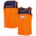 Men's Starter Orange/Navy Denver Broncos Logo Touchdown Fashion Tank Top