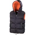 Result Hooded Down Feel Gilet Black Large