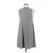 Topshop Casual Dress - A-Line Mock Sleeveless: Gray Dresses - Women's Size 6