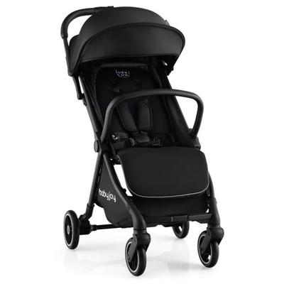 Costway One-Hand Folding Portable Lightweight Baby Stroller with Aluminum Frame-Black