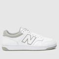 New Balance 480 trainers in white & grey