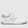 New Balance nb 480 trainers in white & grey