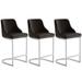 25.8'' Upholstered Velvet/Leather Counter Height Bar Stool