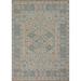 Hand-Knotted Oushak Turkish Foyer Rug Floral Wool Carpet - 3'0"x 4'0"