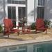 Indoor/Outdoor Adirondack Style Side Table and 2 Chair Set