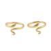 'Pair of 22k Gold-Plated Sterling Silver Snake Wrap Rings'