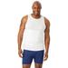 Men's Big & Tall Sculpting Tank Top by KingSize in White (Size 6XL)