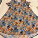 Lularoe Dresses | Lularoe Carly Dress Size M Multi Colored Pattern | Color: Blue/Orange | Size: M