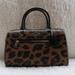 Coach Bags | Coach Leopard Print Rowan Satchel (Saddle) | Color: Black/Brown | Size: Os