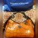 Dooney & Bourke Bags | Dooney & Bourke Orange Leather Embossed Crocodile Medium Shoulder Bag | Color: Brown/Orange | Size: Os