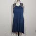 Anthropologie Dresses | Anthropologie Oliver Linen Beaded Dress Blue Size M | Color: Blue | Size: M