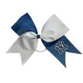 New York Yankees Jumbo Glitter Bow with Ponytail Holder