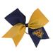 West Virginia Mountaineers Jumbo Glitter Bow with Ponytail Holder