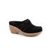 Wide Width Women's Mackay Clog by SoftWalk in Black Nubuck (Size 11 W)